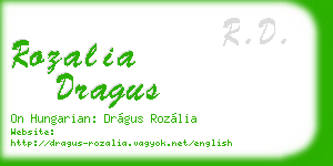 rozalia dragus business card